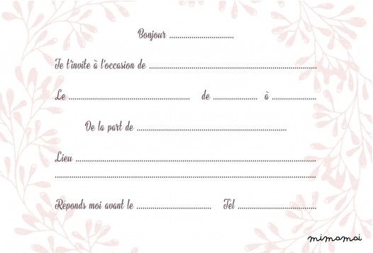 Cartes d'invitation princesse carrosse