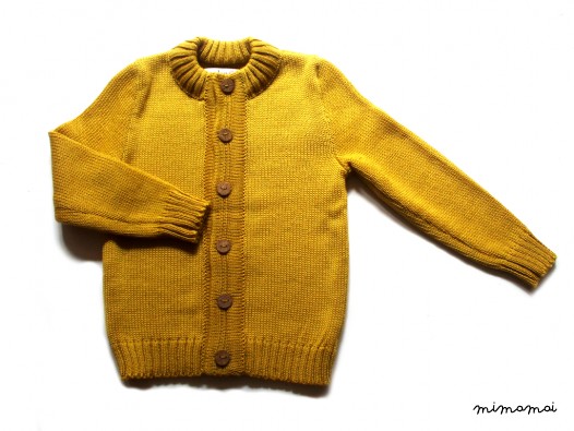 Babies/Children's lightweight merino wool cardigan/round collar/crew neck/sweater