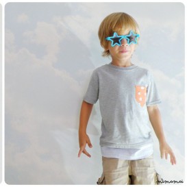 Short sleeves Gray T-shirt with Pocket