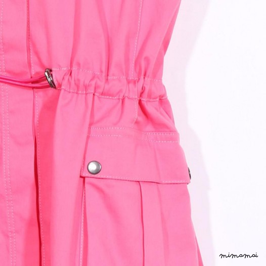 Sleeveless Coat Dress pink